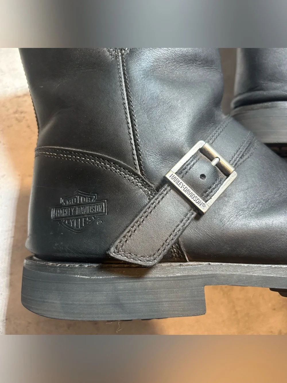 Harley-Davidson Proctor Buckle Motorcycle Black Leather Boots Men's Size 11M
